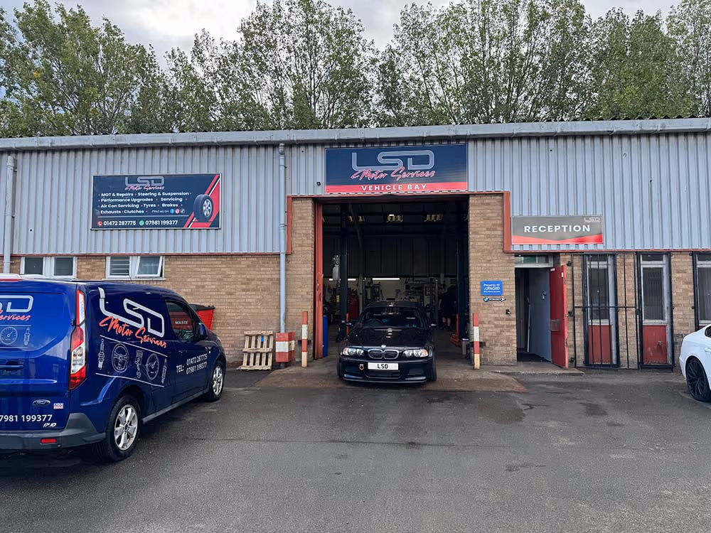 The LSD Motor Services garage in Grimsby